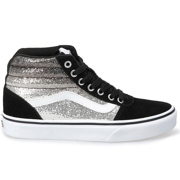 vans ombre black glitter
